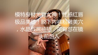 模特身材尤物女神！性感红唇极品美腿！脱下内裤粉嫩美穴，水晶假屌抽插，美臀怼在镜头前后入